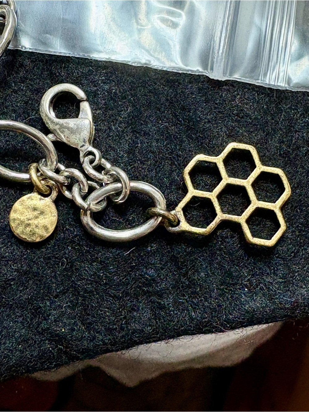 Lucky Brand Bee & Honeycomb Charm Bracelet-Beautiful Construction. Adorable! - Picture 11 of 15